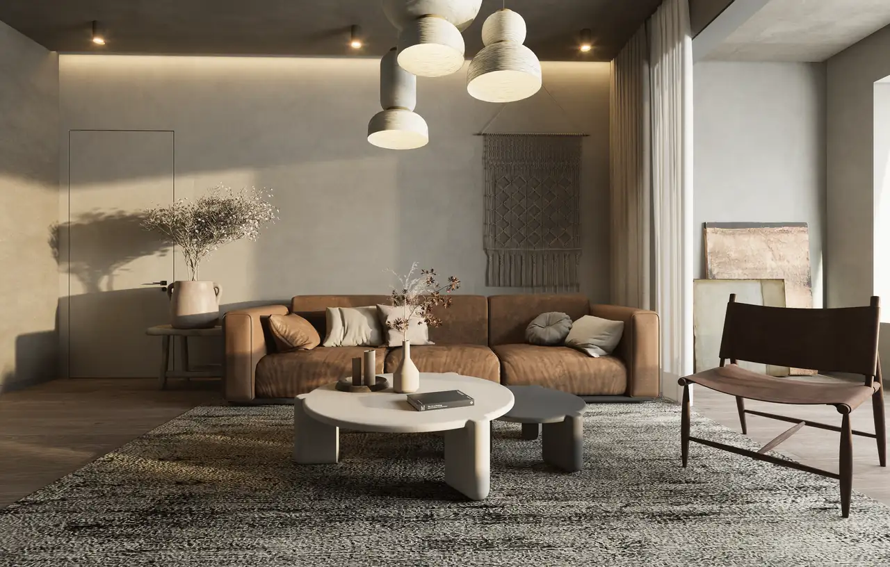 Architecte d'intérieur en Haute-Garonne : séjour chaleureux aux tons naturels